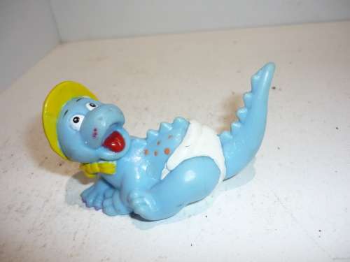 MAGIC DIAPER BABY-DINOSAUR-BLUE,YELLOW HAT-GOOD CONDITION