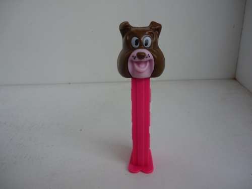 PEZ-COLLECTABLE-DOG WITH PINK STEM-AUSTRIA-1994