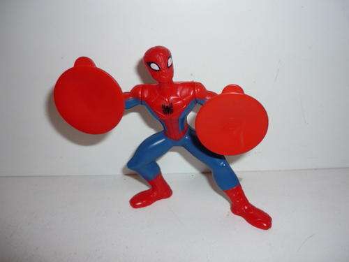 SPIDERMAN  FIGURINE WITH SUCTION PADS-10CM TALL