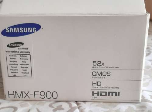 SAMSUNG HMX-F900 CAMCORDER- Hardly used- See notes