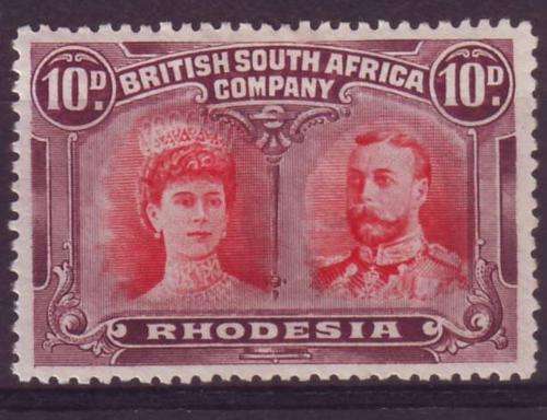 10d SG149 "MINT" Scarlet And Redish Mauve Double Head