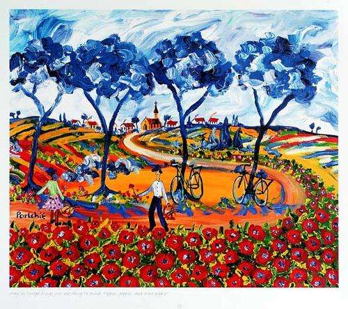 Portchie print S-04 image size 25-33.5 cm on the paper