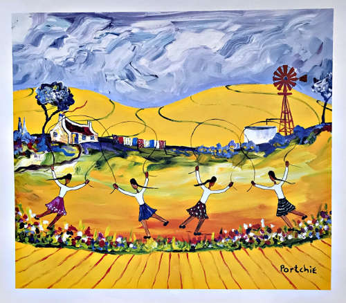 Portchie print M-01 image size 51.5-59.5 cm on the paper