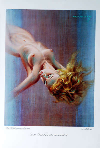 Vladimir Tretchikoff print-200/9. Commandment nr.9 image size of prints 29-36cm
