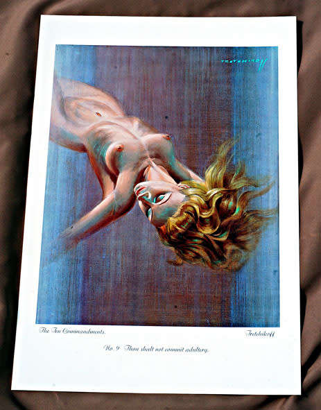 Vladimir Tretchikoff print-200/9. Commandment nr.9 image size of prints 29-36cm