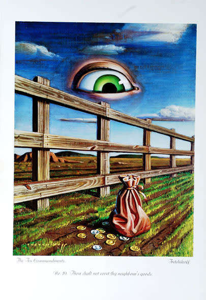 Vladimir Tretchikoff print-200/10. Commandment nr.10 image size of prints 29-36cm