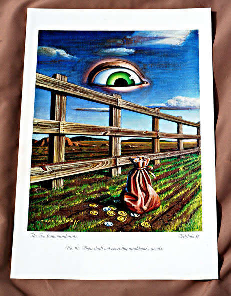 Vladimir Tretchikoff print-200/10. Commandment nr.10 image size of prints 29-36cm