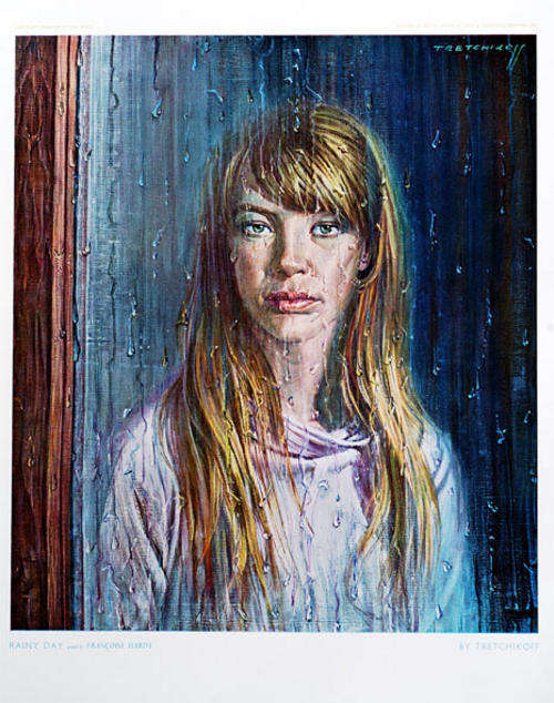 Vladimir Tretchikoff print-102 Rain Girl images size 34-38 cm