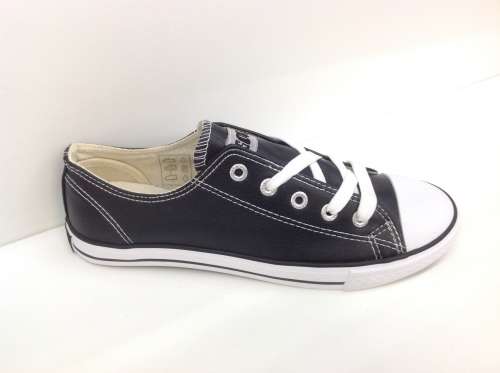 Soviet Michelle Black PU Sneaker