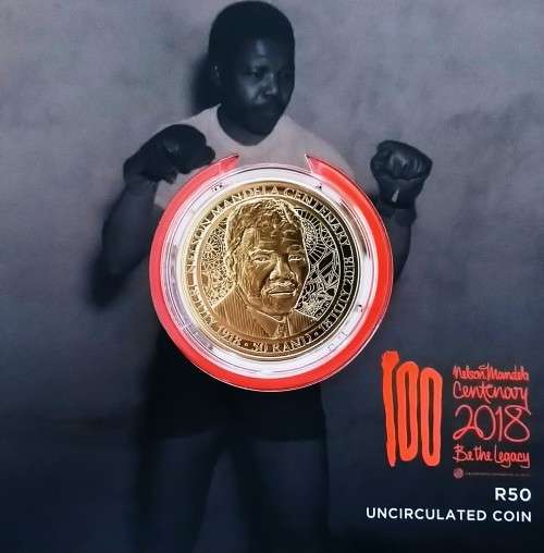 *SOUGHT AFTER* NELSON MANDELA CENTENARY R50 BRONZE ALLOY COIN