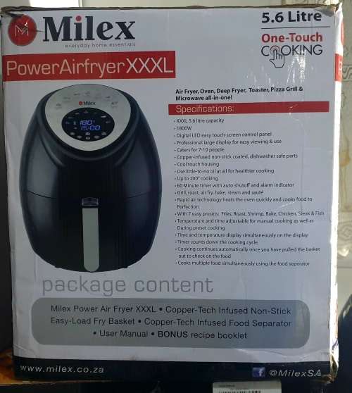 ***MILEX POWER AIRFRYER XXXL***IN BOX**RETAIL DEMO ITEM***