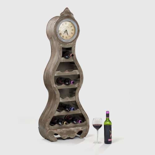 Wildmoon 16 Bottle Wine Rack with Clock