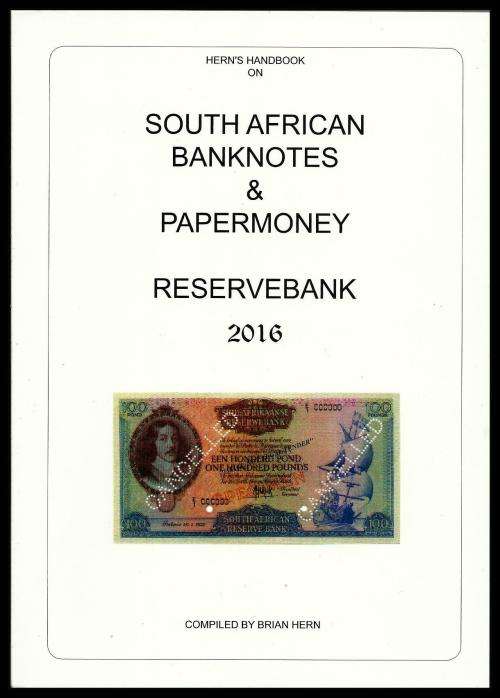 Suid-Afrika 2016 - South African Banknotes Catalogue - (Brian Hern) - FREE SHIPPING ! CHEAPEST !!!