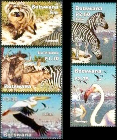 Botswana 2002 - Fauna - WETLANDS 3rd series - Complete set (5) MNH - Posvars - Postfris ! Birds !