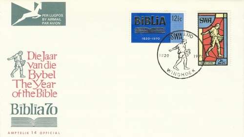 Suid-Wes-Afrika / S.W.A. 1970 - BYBEL / BIBLE set on FDC / Eerste Dag Koevert !!! UNADDRESSED
