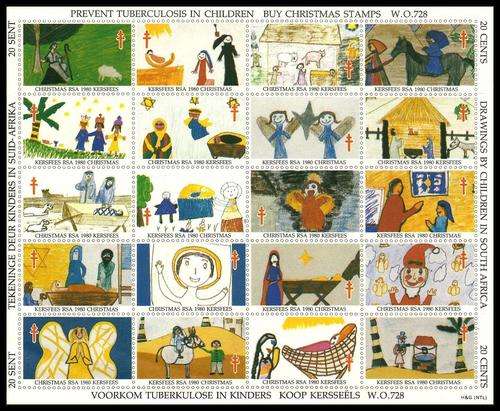 Suid-Afrika / South Africa 1980 - KERSSEELS / KERSTZEGELS / CHRISTMAS STAMPS Sheet - MNH - Posvars !