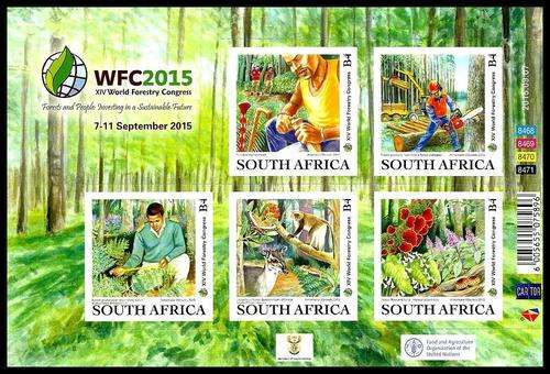 Suid-Afrika / South Africa 2015 - WERELD BOSBOU KONGRES / WORLD FORESTRY CONGRESS  Min.Sheet - MNH