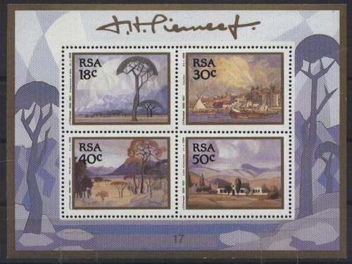 Suid-Afrika / South Africa 1989 Paintings J.H.PIERNEEF Min.sheet SACC 708 U/M !!! Posvars !!!