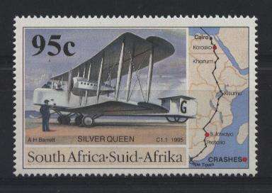 SUID-AFRIKA 1995 Aviation / Map Silver Queen II SACC 888 POSVARS !!! U/M !!!