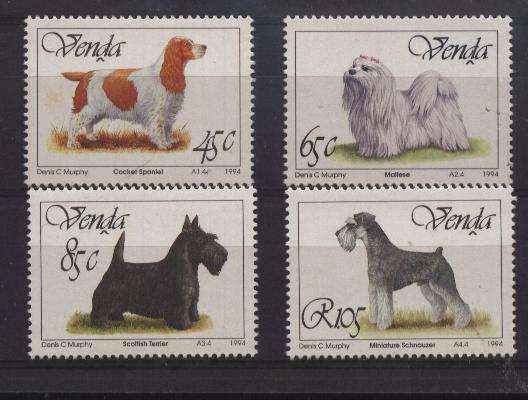 Venda 1994 Animals HONDE / DOGS set complete !!! SACC 267-270 U/M !!! Posvars !!!