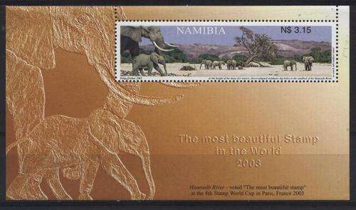 Namibie 2003 Animals - ELEPHANTS / OLIFANTE Min.Sheet SACC 436 U/M !!! Posvars !!!