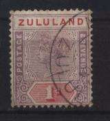 Zoeloeland / Zululand - 1894 / 1896 - SACC 15 -  Victoria - 1d. mauve and carmine ! USED HINGED !!!