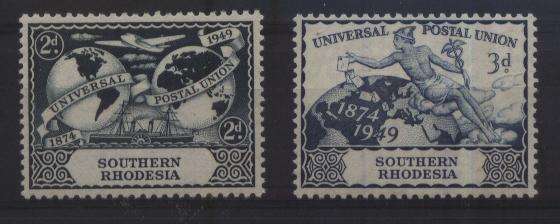 Suid-Rhodesia 1949 - SACC 70 - 71 - U.P.U. set !!! (2) Unmounted mint !!! Posvars !!!