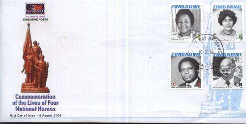 Zimbabwe 2008 National Heroes / Nasionale Helde - Set on FDC !!! Eerste dag Koevert !!!