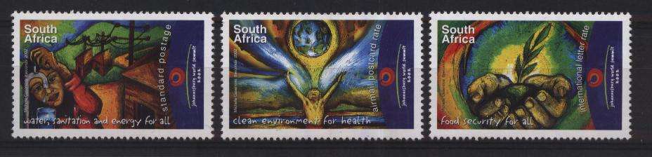 Suid-Afrika 2002 - World Summit set of 3 !!! SACC 1495-1497 !!! U/M !!! Posvars !!!