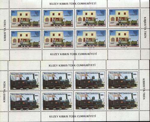 Turkish Cyprus 1986 - TRAINS / TREINE - 2 Sheets ! Very Fine U/M !!! Posvars !!!