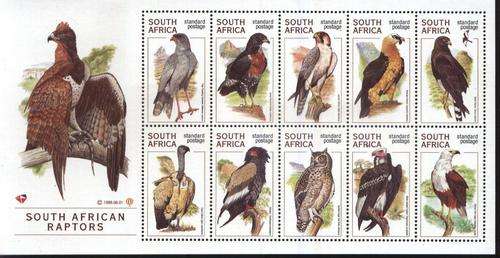 Suid-Afrika 1998 - RAPTORS / ROOFVOELS vel van 10 !!! SACC 1118 - U/M ! Posvars ! (Birds).