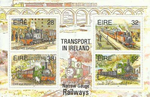 Ierland 1995 (Ireland) - TREINE / TRAINS Min.Sheet (Transport) - Perfect U/M !!! Posvars !!!