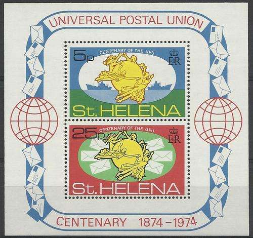 Sint Helena  1974 - 100 Jaar / Years of U.P.U. - Min.Sheet !!! MNH - Posvars - Postfris !!!