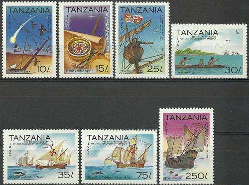 Tanzanie / Tanzania 1992 - COLUMBUS stel / set (7) ! Perfect U/M ! MNH ! Posvars ! (Discoverers).
