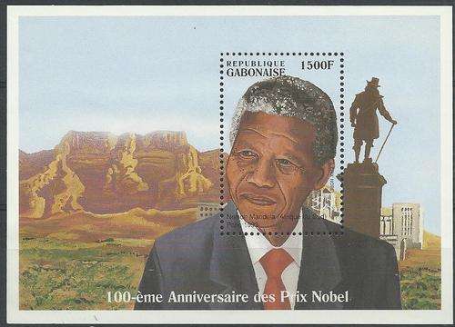 Gaboen / Gabon 1993 - NELSON MANDELA en JAN VAN RIEBEECK (Tafelberg) Kaapstad - Min.Sheet - U/M !