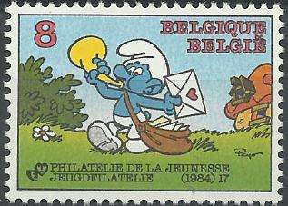 Belgie (Belgium) 1984 - SMURFEN / SMURFS stamp issue (1) - Complete ! (Cartoon) U/M ! Posvars !