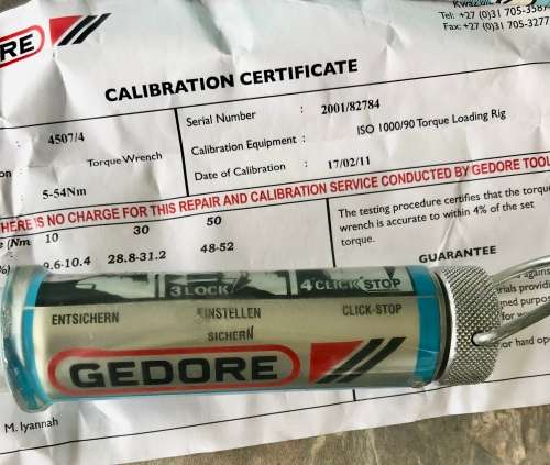 Gedore Torque Wrench 1/2` drive 5 - 54Nm