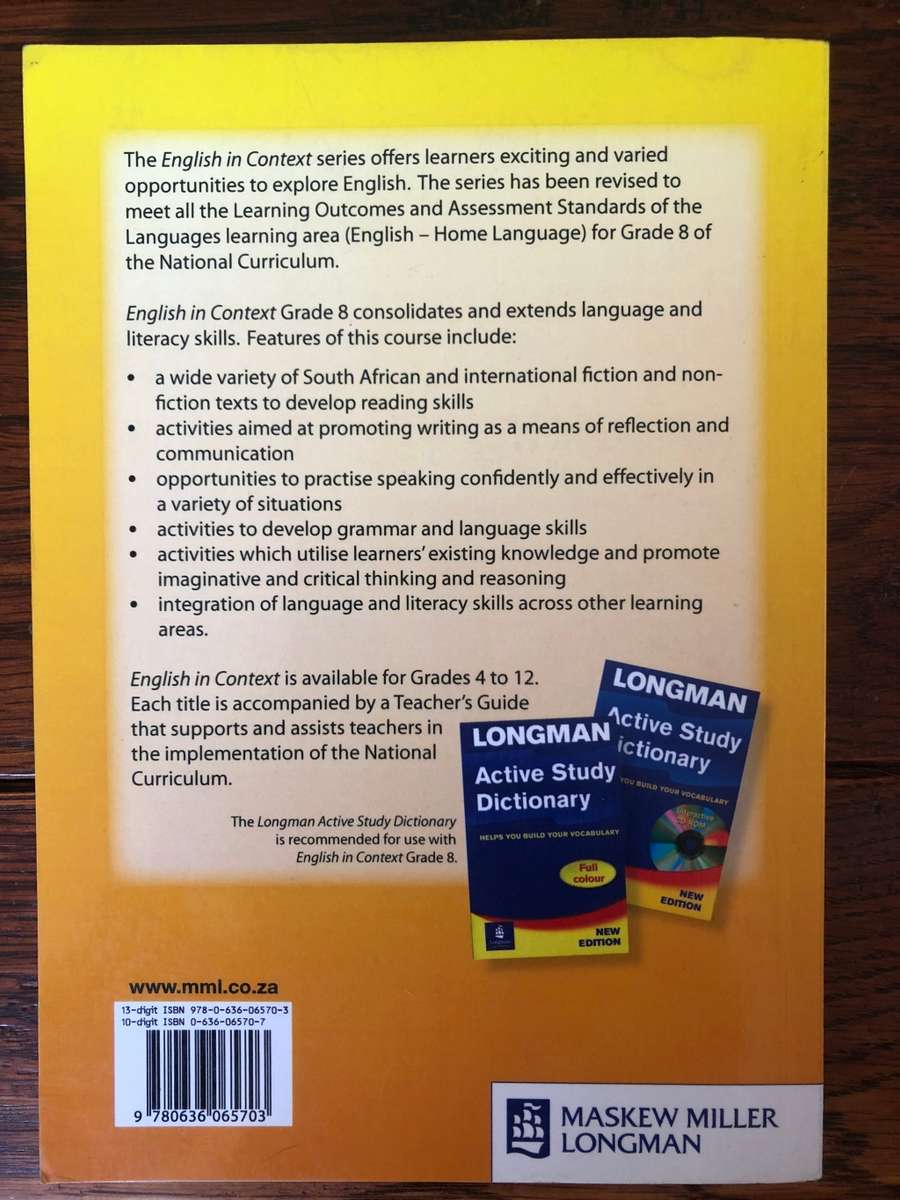 English in Context Grade 8 Learner`s Book