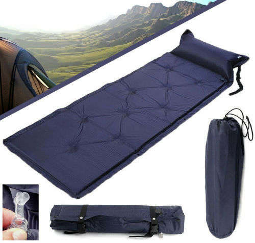 Single Camping Matress Indoor Outdoor Bed Roll Air Inflatable Sleeping Mat