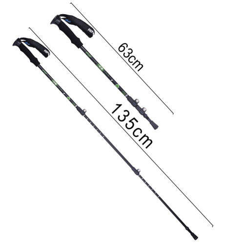 3-Section Carbon Telescopic Nordic Outdoor Walking Trekking Pole Hiking Stick