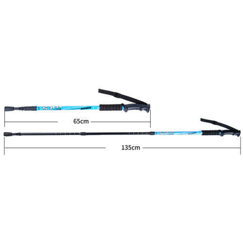 3-Section Carbon Telescopic Nordic Outdoor Walking Trekking Pole Hiking Stick