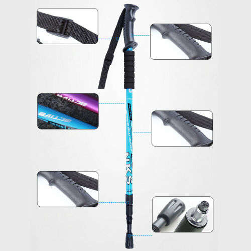 3-Section Carbon Telescopic Nordic Outdoor Walking Trekking Pole Hiking Stick