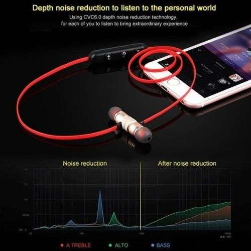 Sport Wireless Bluetooth Headphone Metal Magnetic Stereo Bass Headset Earphone