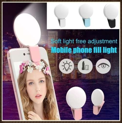 Selfie Flash Led Clip-on Mobile Phone Selfie Light Night Enhancing Fill Light
