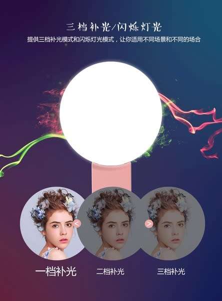 Selfie Flash Led Clip-on Mobile Phone Selfie Light Night Enhancing Fill Light
