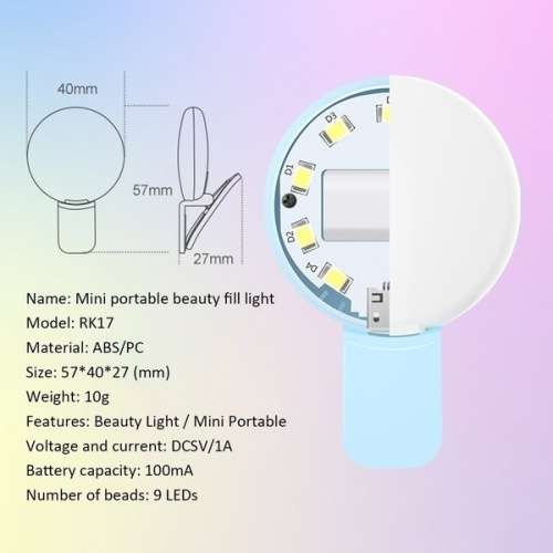 Selfie Flash Led Clip-on Mobile Phone Selfie Light Night Enhancing Fill Light