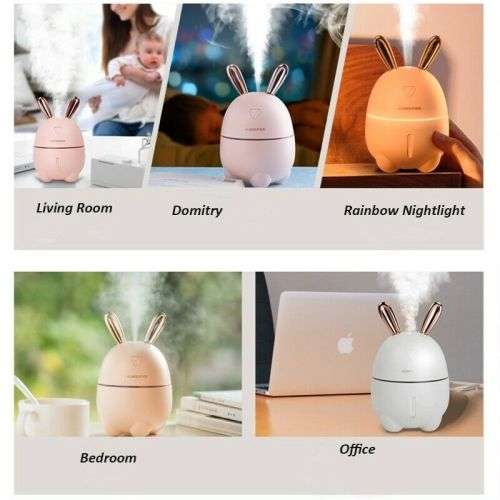 300ML Cute USB Mini Air Humidifier Essential Ultrasonic Oil Diffuser Portable