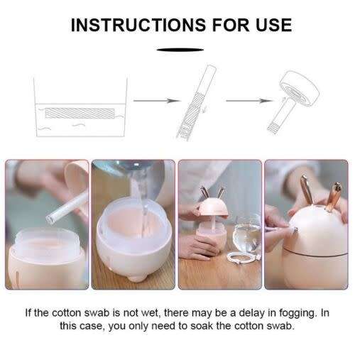 300ML Cute USB Mini Air Humidifier Essential Ultrasonic Oil Diffuser Portable