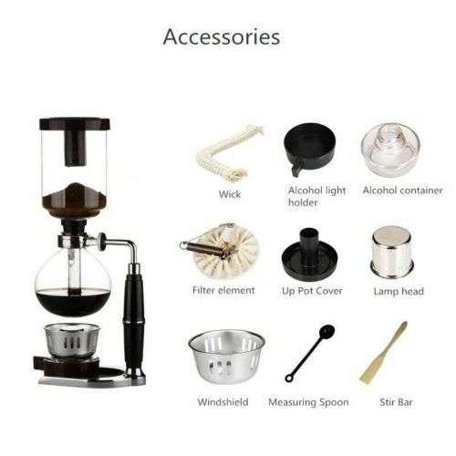 Syphon Pots Coffee Kettle Glass Maker Tea Siphon Pot Vacuum Machine