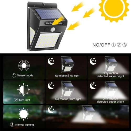 LED solar lamp outdoor solar lamp with PIR motion sensor solar